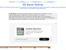 Tablet Screenshot of kfz-steuer-rechner.biz